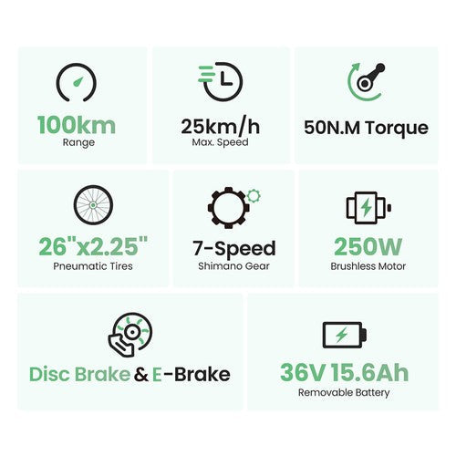 Touroll B2 Elektrijalgratas 36V 15.6Ah Touroll B2 Elektrijalgratas 36V 15.6Ah